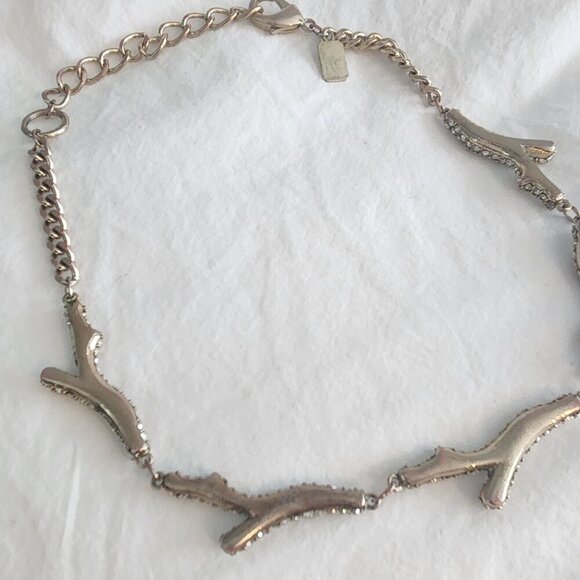 Rare Badgley Mischka Coral Branch Swavorski Crystal Necklace - Picture 5 of 11